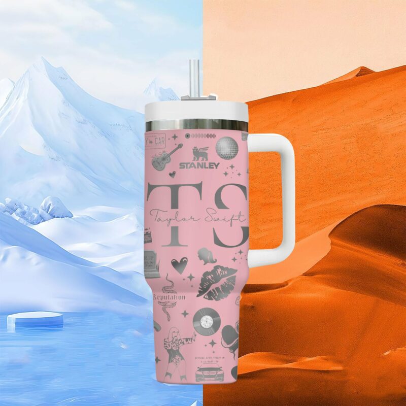Taylor Swift Music Custom Stanley Quencher 40oz Stainless Steel Tumbler With Handle - Threewoofs - Image 4