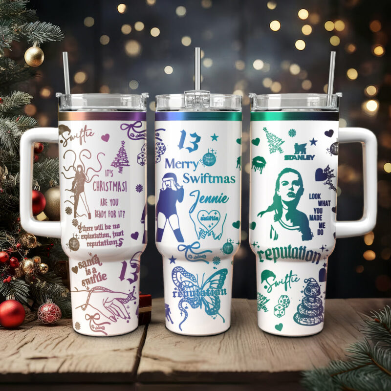 Taylor Swift Music Custom Stanley Quencher 40oz Stainless Steel Tumbler With Handle - Threewoofs