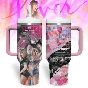 Taylor Swift Music Custom Stanley Quencher 40oz Stainless Steel Tumbler With Handle - Threewoofs