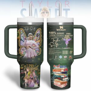 Taylor Swift Music Custom Stanley Quencher 40oz Stainless Steel Tumbler With Handle - Threewoofs
