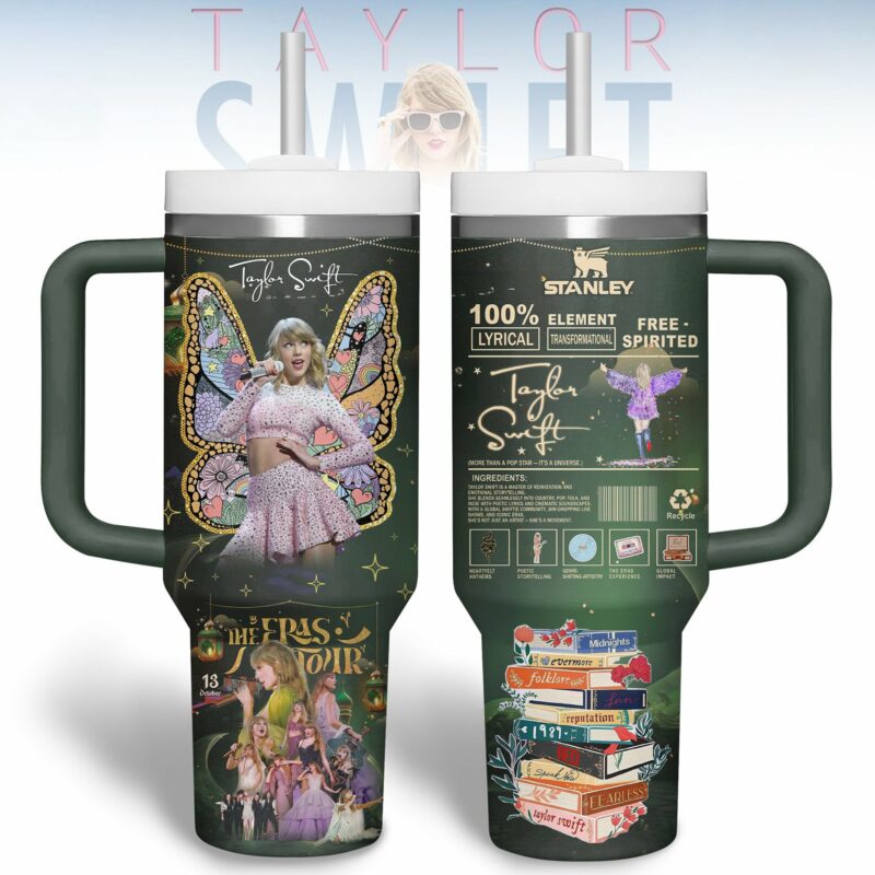 Taylor Swift Music Custom Stanley Quencher 40oz Stainless Steel Tumbler With Handle - Threewoofs
