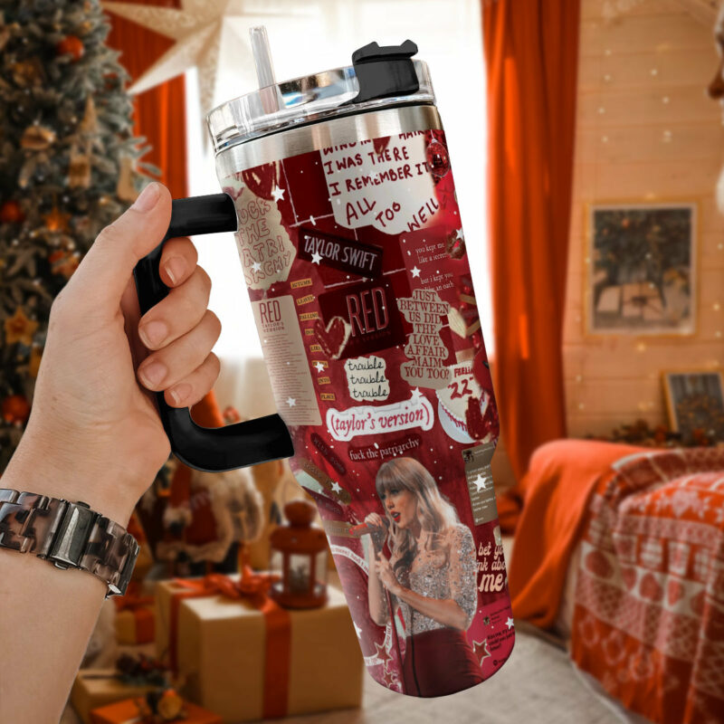 Taylor Swift Music Custom Stanley Quencher 40oz Stainless Steel Tumbler With Handle - Threewoofs - Image 3