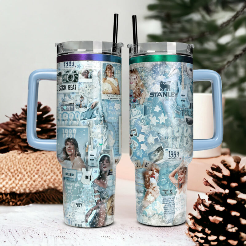 Taylor Swift Music Custom Stanley Quencher 40oz Stainless Steel Tumbler With Handle - Threewoofs - Image 2