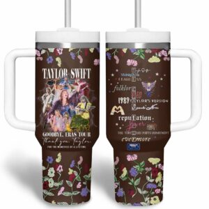 Taylor Swift Music Custom Stanley Quencher 40oz Stainless Steel Tumbler With Handle - Threewoofs