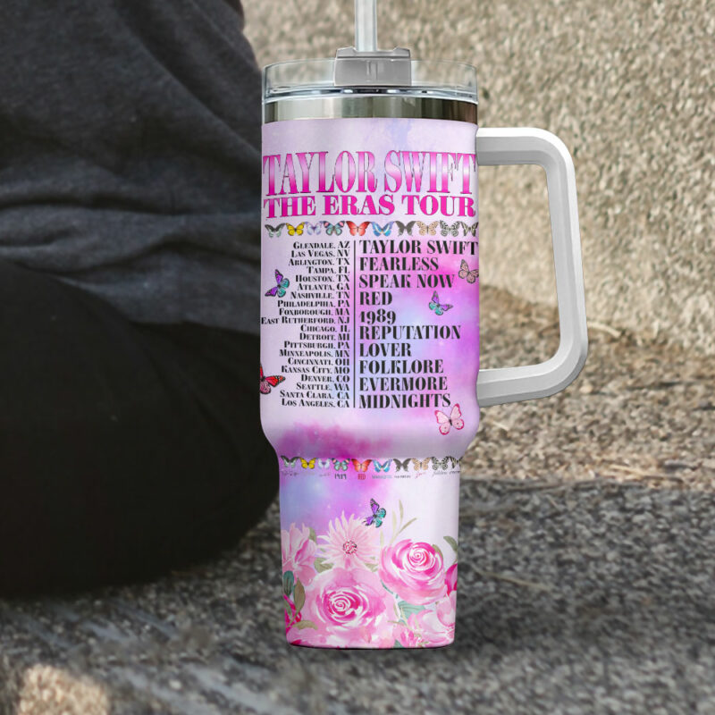 Taylor Swift Music Custom Stanley Quencher 40oz Stainless Steel Tumbler With Handle - Threewoofs - Image 3