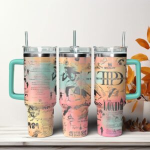 Taylor Swift Music Custom Stanley Quencher 40oz Stainless Steel Tumbler With Handle - Threewoofs