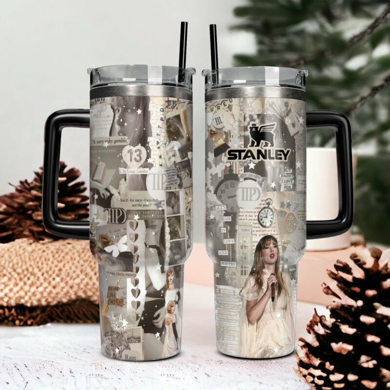 Taylor Swift Music Custom Stanley Quencher 40oz Stainless Steel Tumbler With Handle - Threewoofs - Image 2