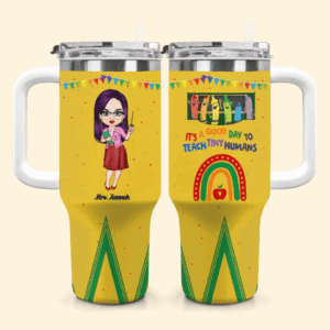 Teacher Custom Stanley Quencher 40oz Stainless Steel Tumbler With Handle - Threewoofs