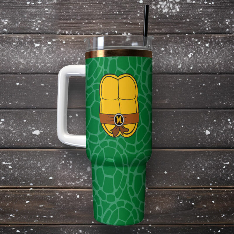 Teenage Mutant Ninja Turtles Movies Custom Stanley Quencher 40oz Stainless Steel Tumbler With Handle - Threewoofs - Image 2