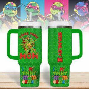 Teenage Mutant Ninja Turtles Movies Custom Stanley Quencher 40oz Stainless Steel Tumbler With Handle - Threewoofs