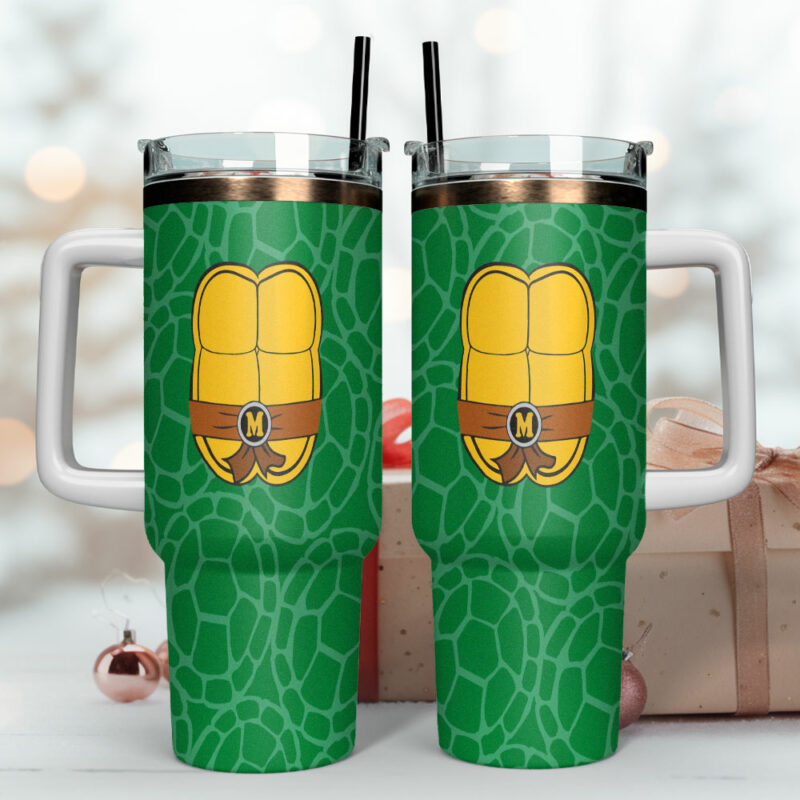 Teenage Mutant Ninja Turtles Movies Custom Stanley Quencher 40oz Stainless Steel Tumbler With Handle - Threewoofs - Image 4