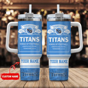 Customizable Tennessee Titans Insulated Tumbler with Handle & Straw - Perfect Gift for Fans