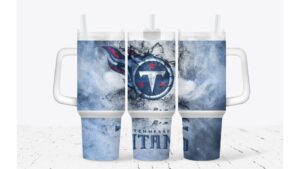 Tennessee Titans Fan Tumbler - Insulated Cup with Handle & Straw