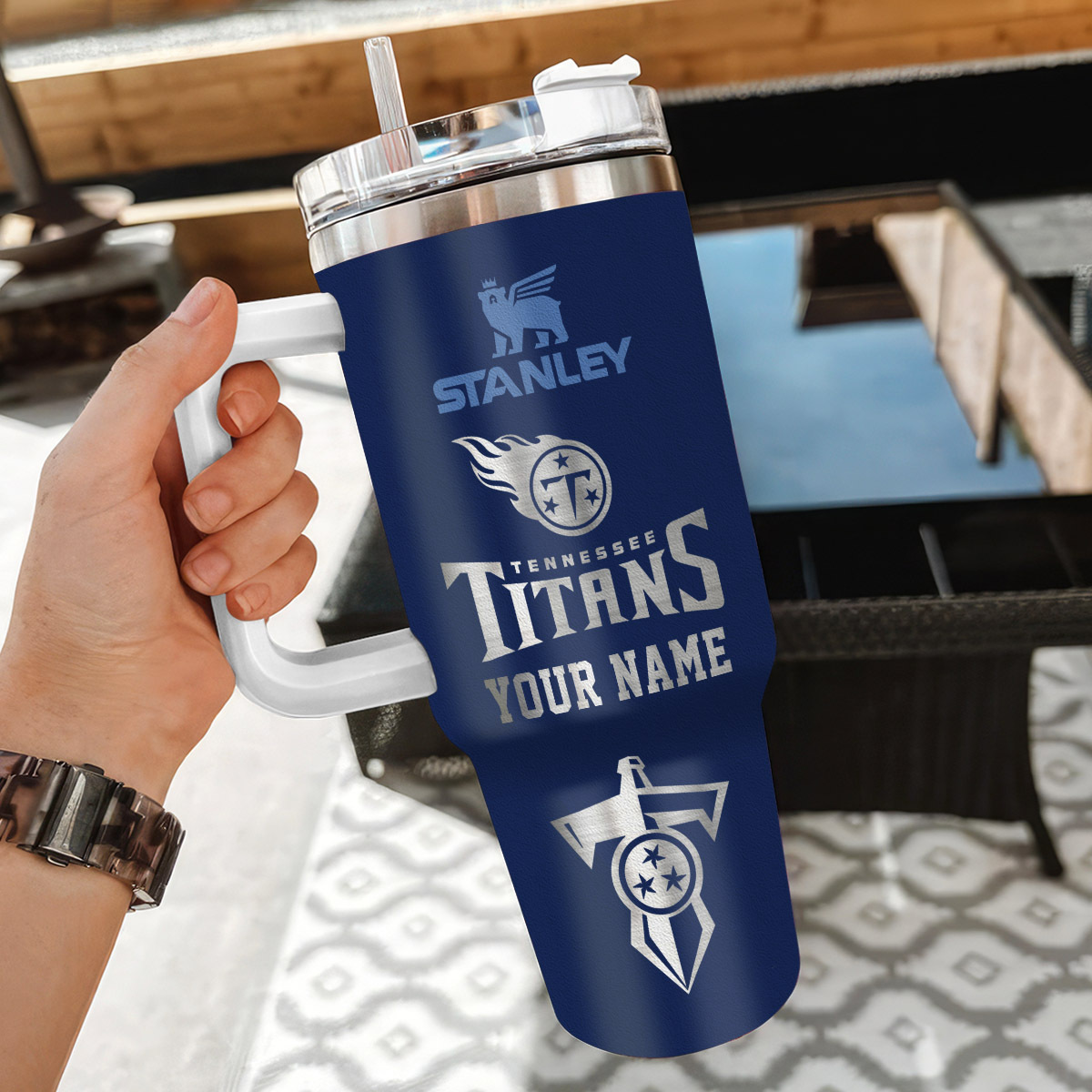 Customizable Tennessee Titans Tumbler - Personalized NFL Fan Gift - Image 3