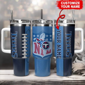 Custom NFL Team Tumbler with Handle - Personalized Name - Ultimate Fan Gift