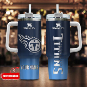 Custom Name NFL Team Stainless Steel Tumbler – Insulated Travel Mug with Handle