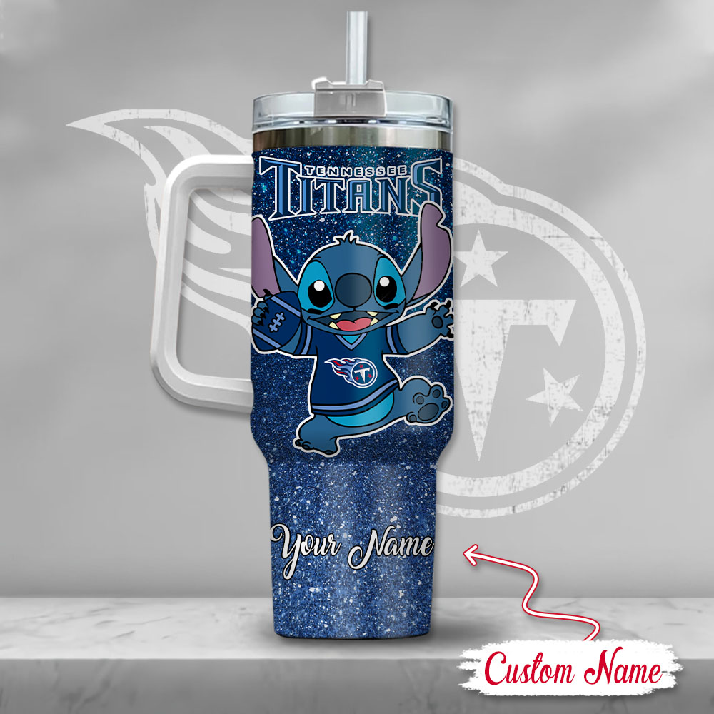 Custom Name Tennessee Titans Tumbler with Cute Character Design - Image 3