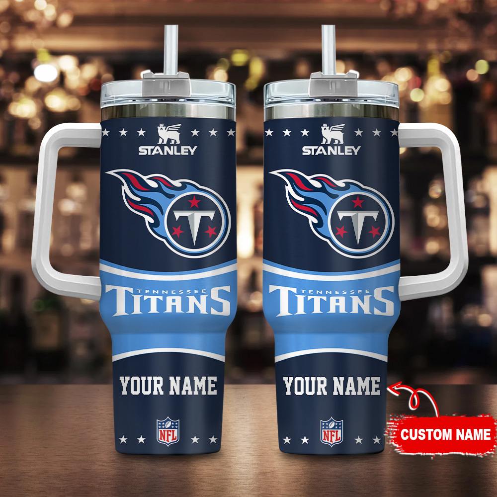 Custom NFL Team Tumbler with Handle - Personalized Gift for Fans