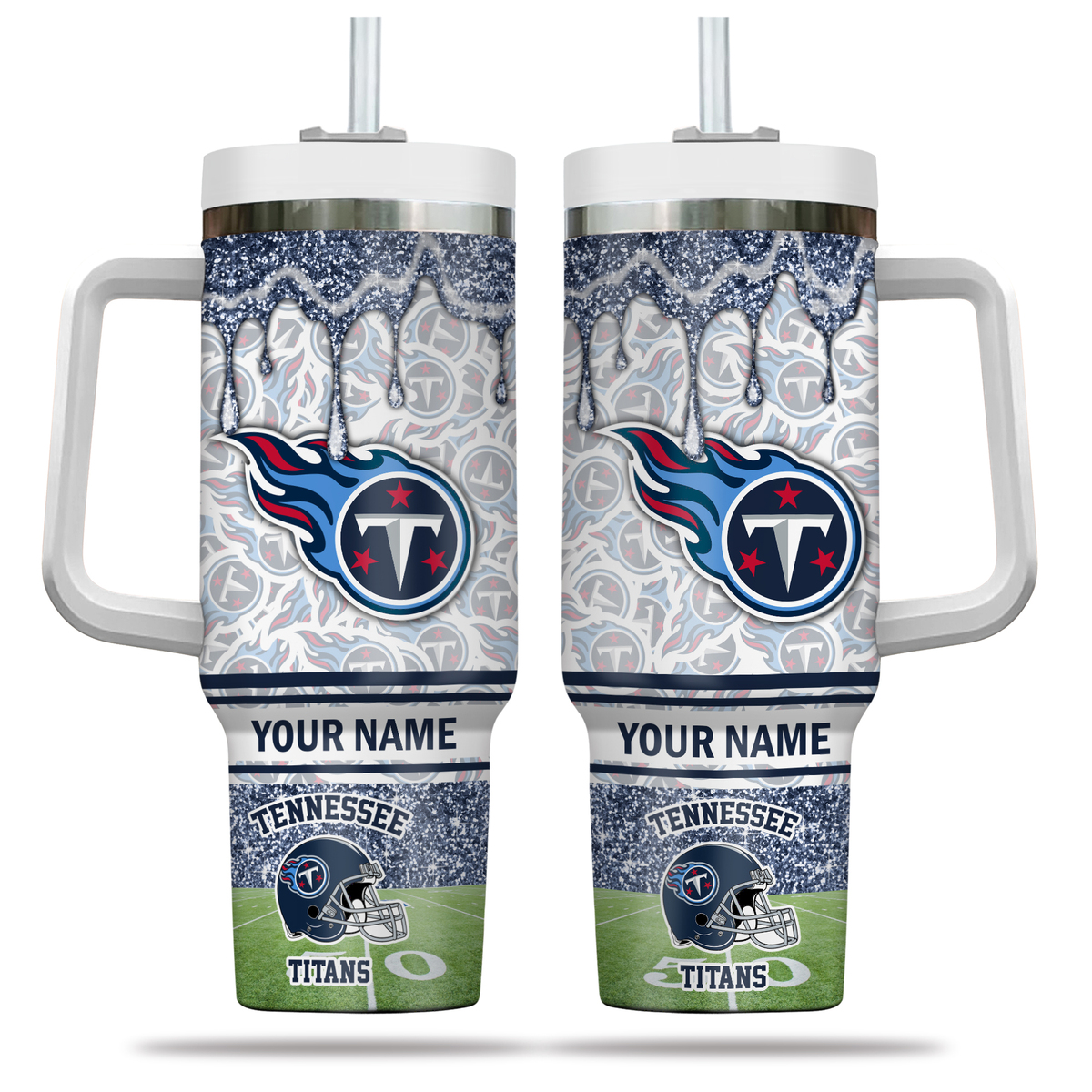 Custom Name Tennessee Titans Tumbler - Personalized NFL Fan Gift - Image 2
