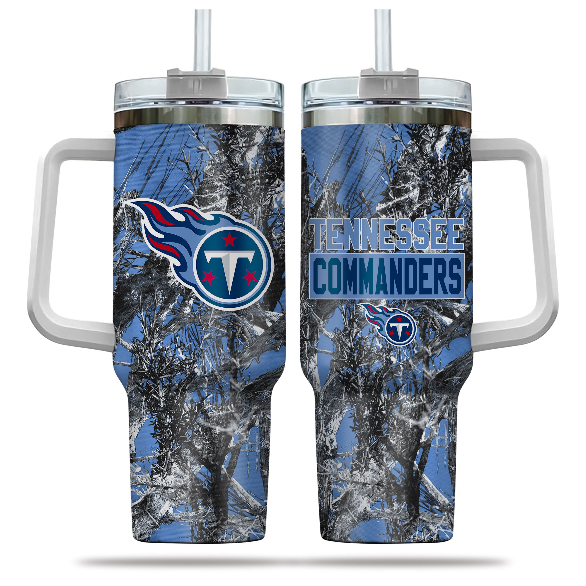 Tennessee Commanders Insulated Camouflage Travel Mug - 40oz