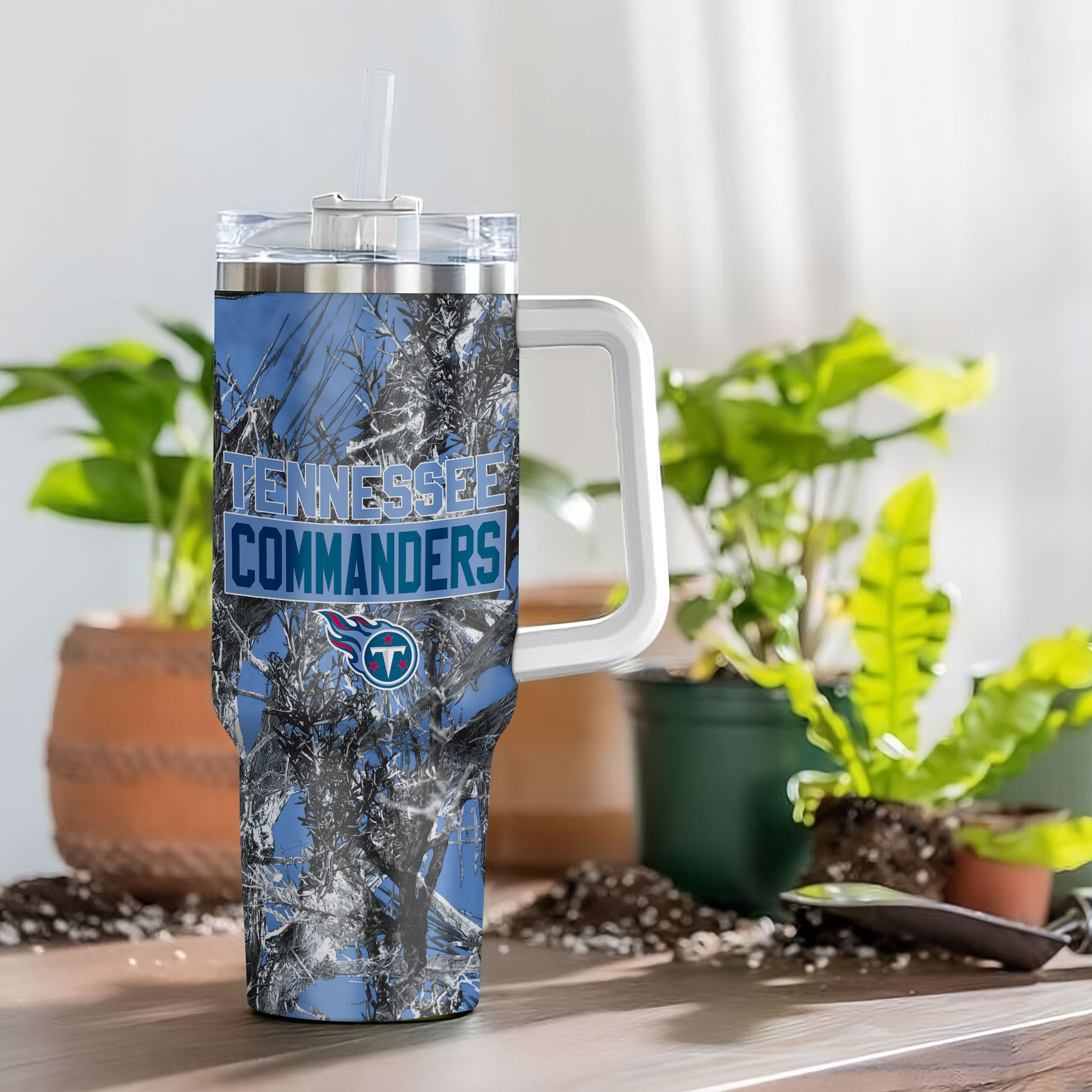 Tennessee Commanders Insulated Camouflage Travel Mug - 40oz - Image 4