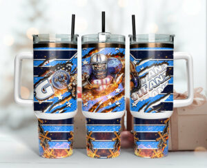 Dynamic Football-Themed Tumbler - Perfect Gift for Fans & Athletes