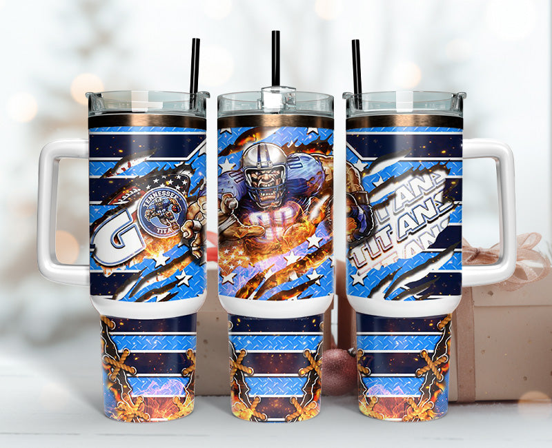 Dynamic Football-Themed Tumbler - Perfect Gift for Fans & Athletes