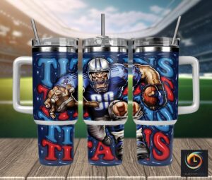 Ultimate Football Fan Mug - Insulated Tumbler with Handle & Straw