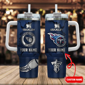 Custom Name Stanley Tumbler - Tennessee Titans Football Fan Gift