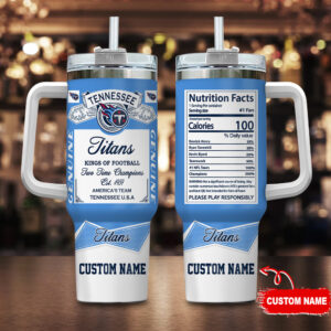 Customizable Tennessee Titans Tumbler – Ultimate Fan Gift with Handle & Straw