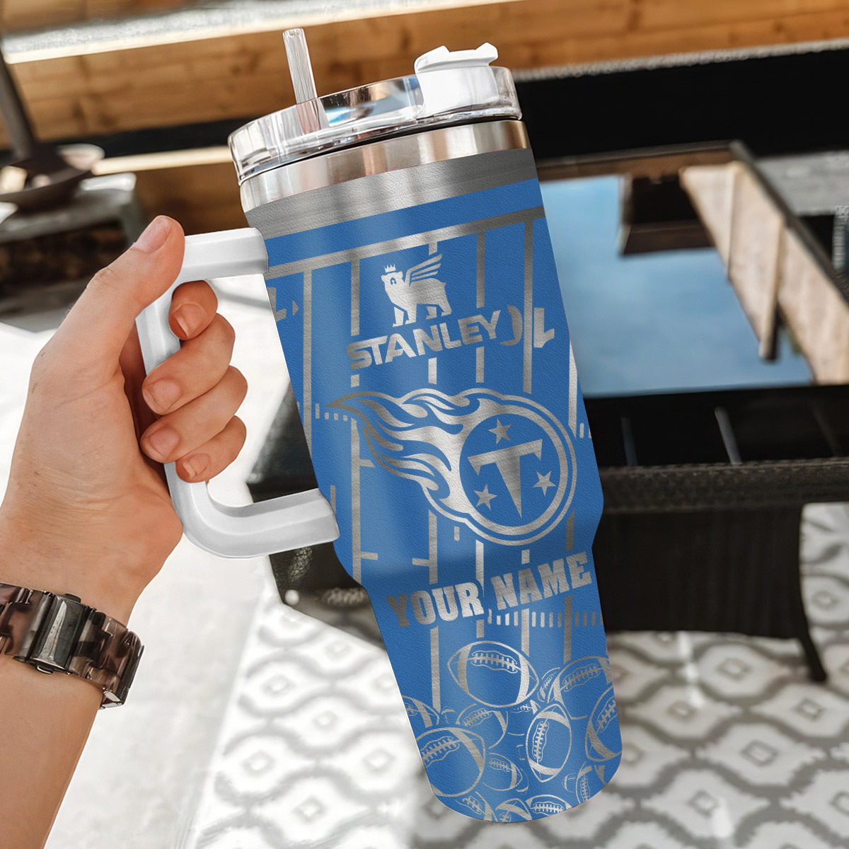 Customizable Stanley NFL Tumbler - Show Your Team Spirit with Personalized Name - Image 3
