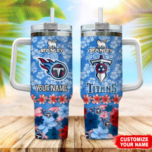 Customizable Floral Sports Team Tumbler with Handle & Straw - Your Name Here