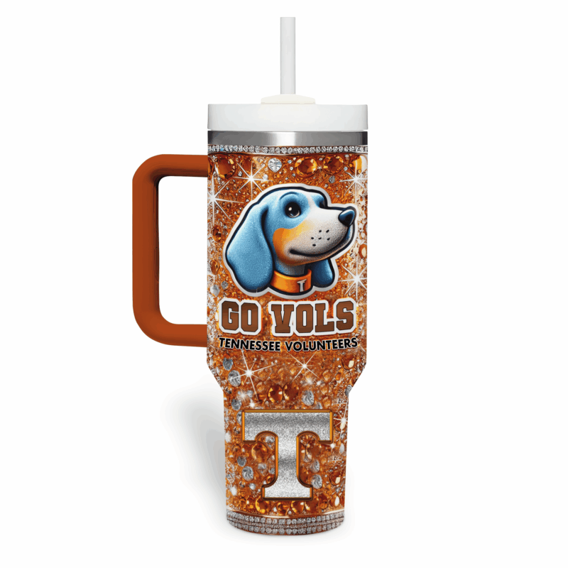 Tennessee Volunteers NCAA Sports Custom Stanley Quencher 40oz Stainless Steel Tumbler With Handle - Threewoofs - Image 3