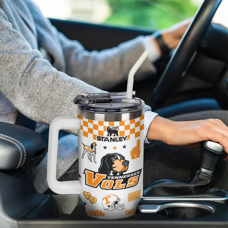 Tennessee Volunteers NCAA Sports Custom Stanley Quencher 40oz Stainless Steel Tumbler With Handle - Threewoofs - Image 5
