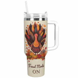 Thanksgiving Party Custom Stanley Quencher 40oz Stainless Steel Tumbler With Handle - Threewoofs