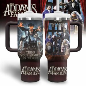 The Addams Family Movies Custom Stanley Quencher 40oz Stainless Steel Tumbler With Handle - Threewoofs