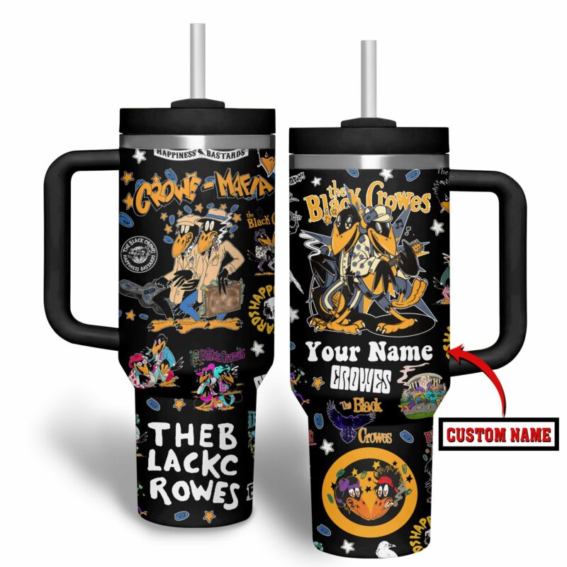 The Black Crowes Music Custom Stanley Quencher 40oz Stainless Steel Tumbler With Handle - Threewoofs