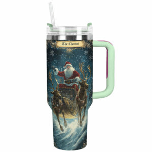 The Chariot Christmas Custom Stanley Quencher 40oz Stainless Steel Tumbler With Handle - Threewoofs