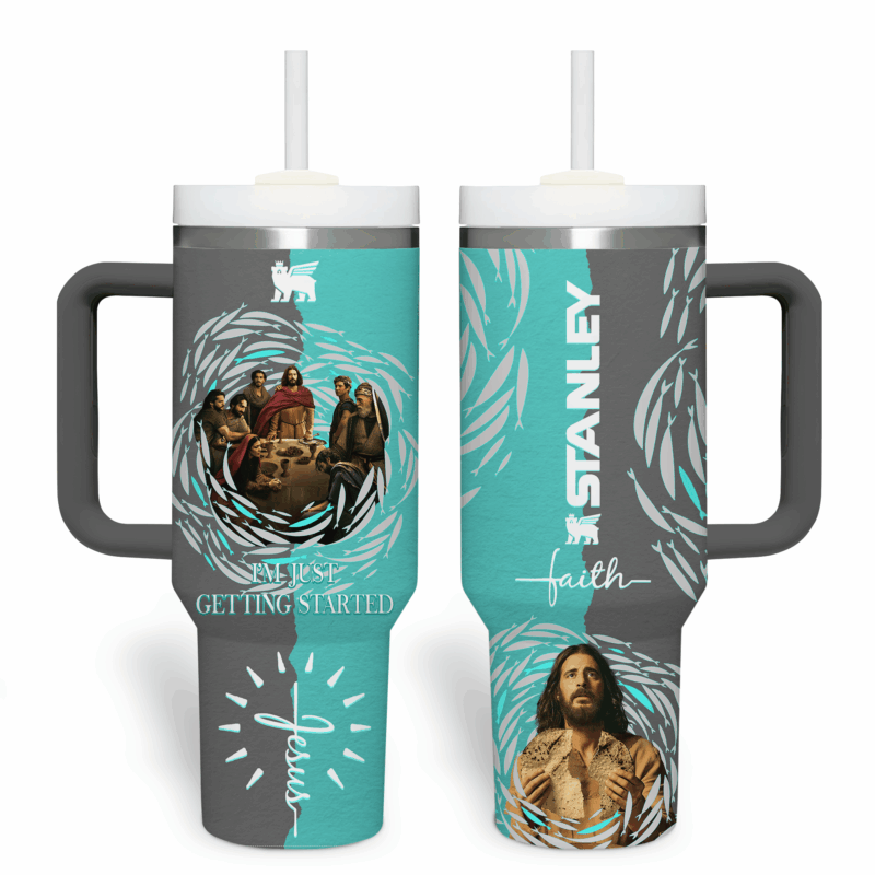 The Chosen TV Series Custom Stanley Quencher 40oz Stainless Steel Tumbler With Handle - Threewoofs - Image 2