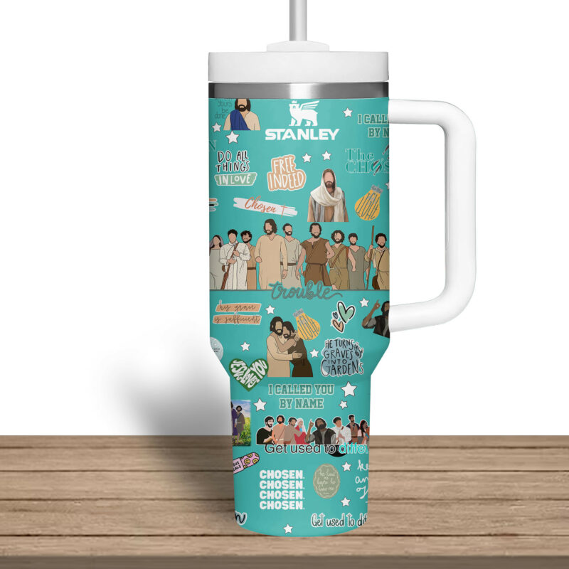 The Chosen TV Series Custom Stanley Quencher 40oz Stainless Steel Tumbler With Handle - Threewoofs - Image 4