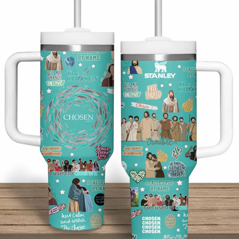 The Chosen TV Series Custom Stanley Quencher 40oz Stainless Steel Tumbler With Handle - Threewoofs - Image 2