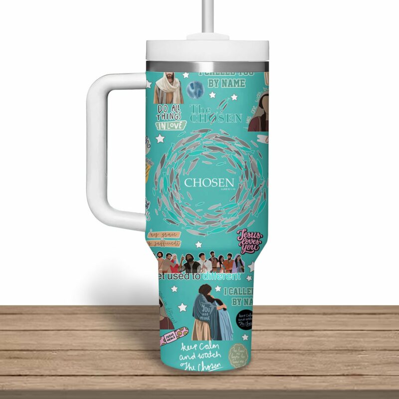 The Chosen TV Series Custom Stanley Quencher 40oz Stainless Steel Tumbler With Handle - Threewoofs - Image 3