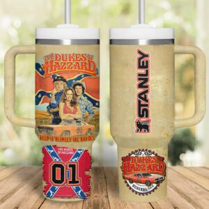 The Dukes of Hazzard Movies Custom Stanley Quencher 40oz Stainless Steel Tumbler With Handle - Threewoofs