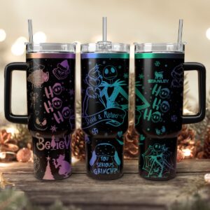 The Grinch And Friend Movies Christmas Custom Stanley Quencher 40oz Stainless Steel Tumbler With Handle - Threewoofs