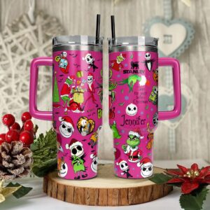 The Grinch And Friend Movies Christmas Custom Stanley Quencher 40oz Stainless Steel Tumbler With Handle - Threewoofs