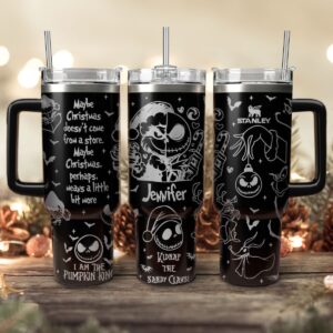 The Grinch And Friend Movies Christmas Custom Stanley Quencher 40oz Stainless Steel Tumbler With Handle - Threewoofs