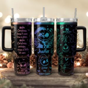 The Grinch And Friend Movies Christmas Custom Stanley Quencher 40oz Stainless Steel Tumbler With Handle - Threewoofs