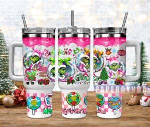 Festive Grinch Christmas Tumbler - Holiday Cheer in Every Sip