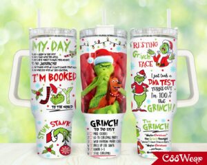 Festive Grinch-Themed Tumbler - Perfect Gift for Holiday Cheer