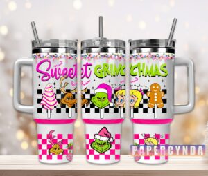 Festive Grinchmas Tumbler with Straw - Holiday Cheer on the Go